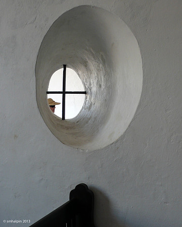 Seen through the chapel window
