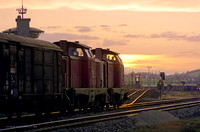 Ralf Radermacher - Montzenboro.  The lonely cowboy riding into the sunset atMontzen freight station in Belgium